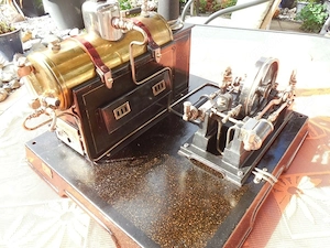 Doppelzylinder Märklin Dampfmaschine 41607 von 1909 mit original HOLZKISTE Bild 3