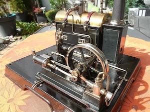 Doppelzylinder Märklin Dampfmaschine 41607 von 1909 mit original HOLZKISTE Bild 6