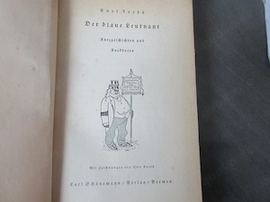 Karl Lerbs   Der blaue Leutnant   , Schünemann Verlag Bremen1935,  