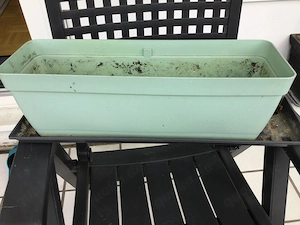 6 Blumenkästen mit Abstellschale an Selbstabholer zu verschenken 