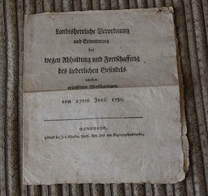 Landesherrliche Verordnung 1780