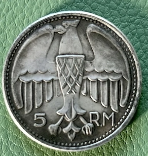1935 Versilberte Medaille 5 RM Sammleranfertigung