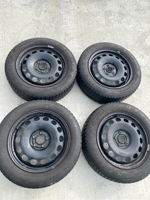 Stahlfelgen 16 Zoll 5x100 mit M+S Reifen 195 60 R16 sehr guter Zustand