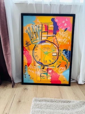 Pop art crazy rolex gemaltes bild kunst gemälde handgemalt unikat 