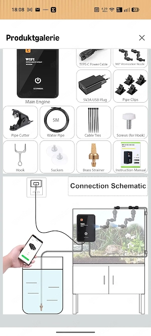 verkaufe Beregnungsanlage für Terrarium 