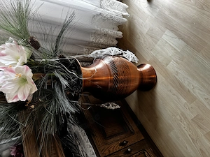 Kupfervase mit Einsatz 