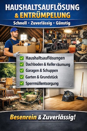 Haushaltsauflösung & Entrümpelung   Schnell, zuverlässig & günstig