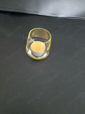 Teelichthalter aus Glas ca. 6cm hoch Windlicht