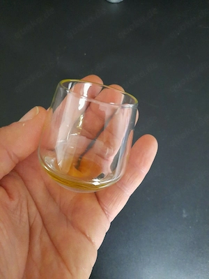 Teelichthalter aus Glas ca. 6cm hoch Windlicht Bild 4
