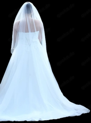 Hochzeitskleid A Linie Herzausschnitt mit Schleier,Kurzblazer, Haarschmuck