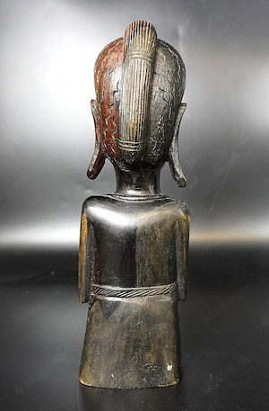 Massai-Krieger Büste, Afrikanische Schnitzkunst, 28 cm hoch Bild 3