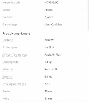 Philips Airfryer XXL Connected HD9285 90
