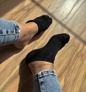 Getragene sneaker Socken 