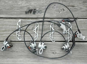 Magura HS33 Felgenbremse silber 2-Finger Komplettset vorne+hinten