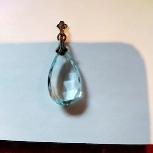 Großer Antiker Art Deco Anhänger, Echter Aquamarin ca15ct (3g). Tadelloser Zustand zu verkaufen 