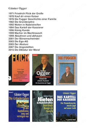 Sammlung 13 Bände (Konvolut) Ogger, Günter (u.a. Die Angestellten)