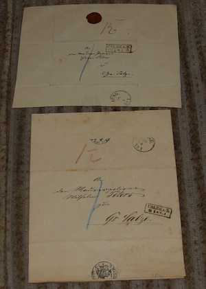 Belege Calbe- Gr. Salze 1827 bis 1858