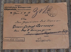 2 R-Briefe Einschreiben 19214 - Fr. d. A. 21 - Kgl. Pr. Regierung