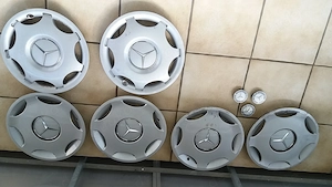 orig. MB Radkappen 15" für 124, 202, 203  u. 3 Nabendeckel 75 mm Dm f. Alufelgen
