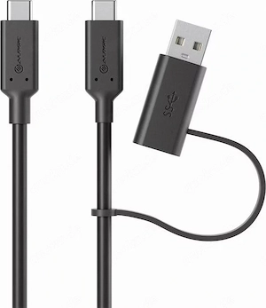 Alogic Ladekabel 2in1 USB-C & Micro USB 1m schwarz