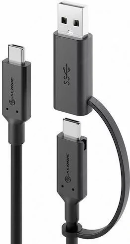 Alogic Ladekabel 2in1 USB-C & Micro USB 1m schwarz Bild 2