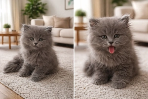 Britisch Langhaar Kitten, 11 Wochen alt reinrassig Kater BLH