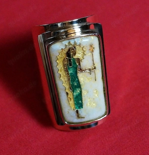 einzigartiger Designring von Curt Hasenohr Hoelloff 585 Gelbgold Bild 2