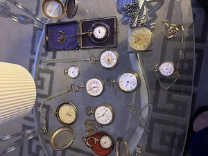 Taschenuhren Sammlung alle aus echtem Silber 