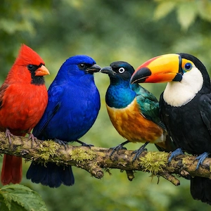 Kardinäle, Bischöfe , Kernknacker und Farbfinken, WhatsApp-Gruppe 