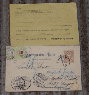 2 Correspondenz- Karten 1888