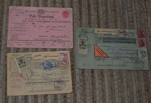 3 Postanweisungen 1867 bis1907