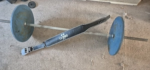 Langhantel-Set mit Gewichten und Gewichthebergürtel