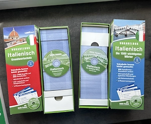Italienisch lernen Vokabelbox mit 2 CD's