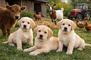 Labrador Welpen, reinrassig, gelb, Rüden, Stammbaum uvm.,14 Wochen alt & ABGABE BEREIT!