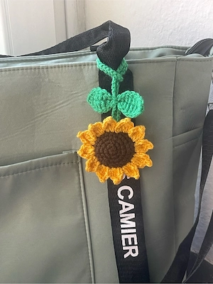 Häkeln Anhänger Tasche-Sonnenblume