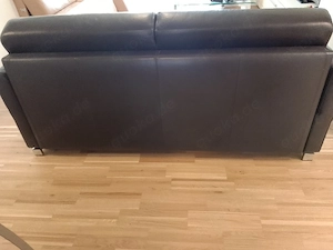 Ledercouch mit Schlaffunktion 