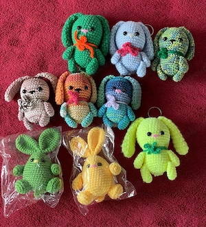 Schlüsselanhänger Hasen ( Ostern ) 