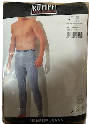 Feinripp Melange Unterhose Lang von Kumpf