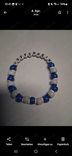 5 Fußball  Fan Armbänder 