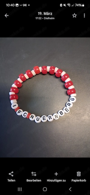 10  Fußball Fan Armbänder ( Handmade)