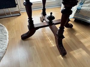 Antiker Gründerzeit Salongtisch-Achteckig mit Intarsien, ca. 1880