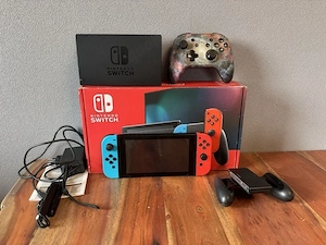 nintendo switch neon & 2 FIFA Sport spiele 