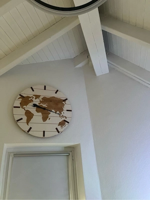 wanduhr Weltkarte holzuhr 