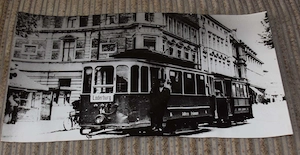 Foto 48 x 27,5 cm - Straßenbahn Alter unbekannt