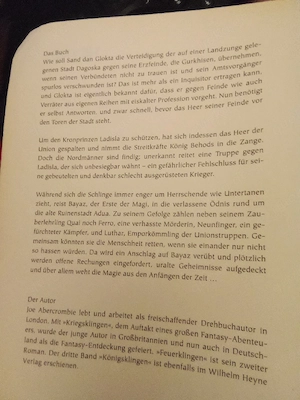 Feuerklingen - Joe Abercrombie  Bild 3