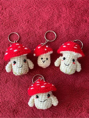 Schlüsselanhänger Anhänger Mini Fliegenpilze