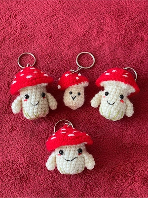 Schlüsselanhänger Anhänger Mini Fliegenpilze Bild 3