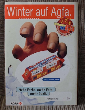 Agfa - Werbung auf Karton - 59 x 42 cm