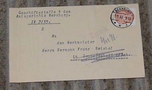 Ganzsache - DR 1933 - Aufruf erfolglos