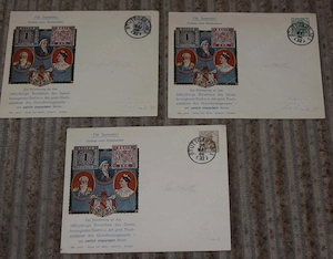 3 Ganzsachen - Badens 1. Briefmarken